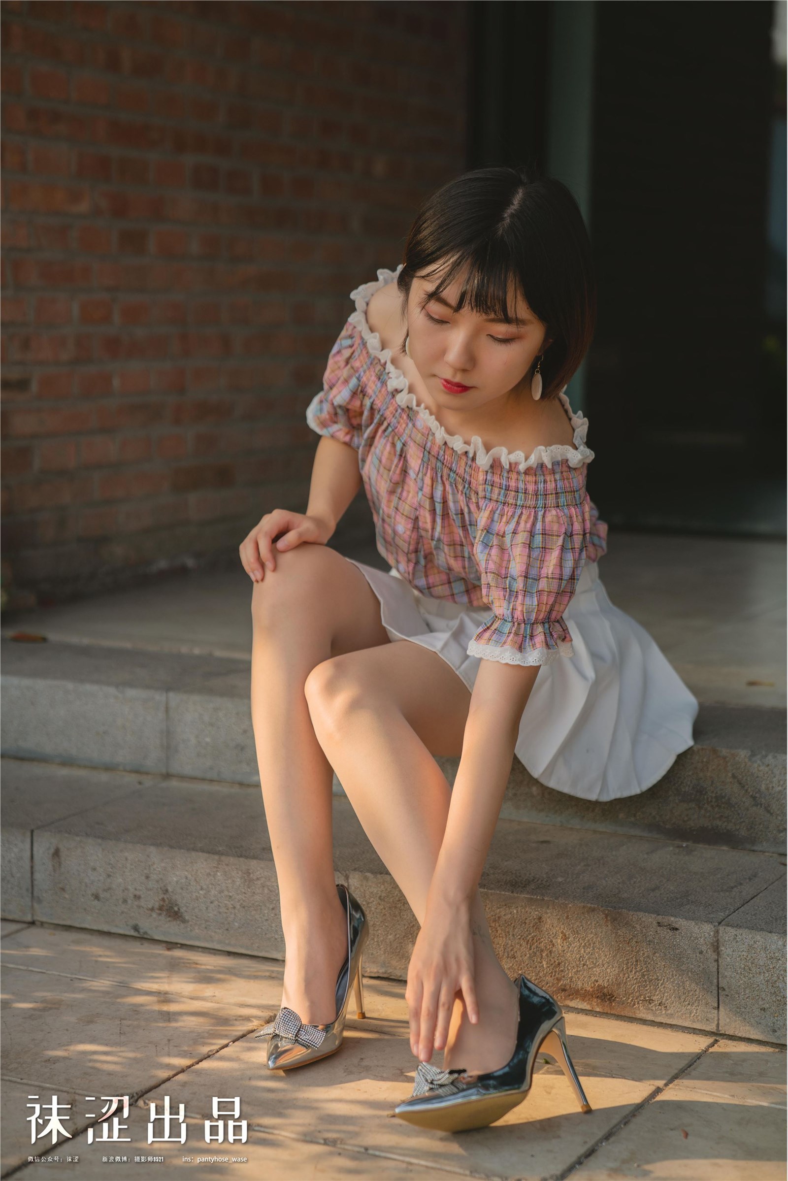 Socks acerbity 076 warm ~ pastoral style pleated skirt(48)